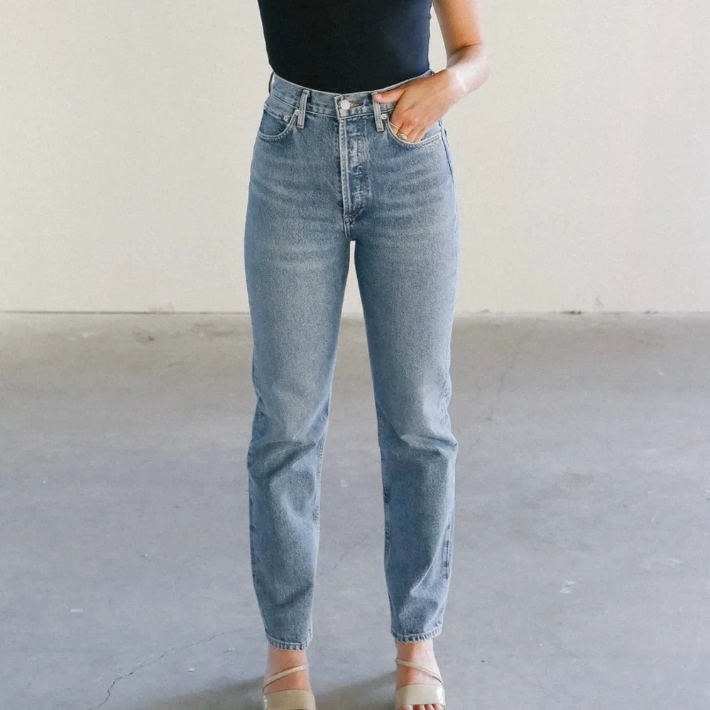 NWT Agolde 90s Pinch Waist High Rise Straight Jeans in Navigate Size 29 - Picture 2 of 11
